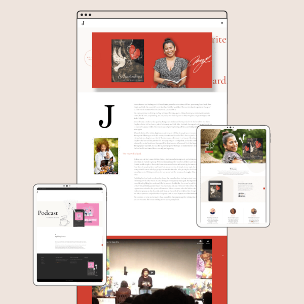 Cream Minimal Portfolio Tablet and Web Browser Mockup Facebook Post